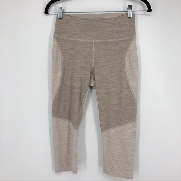 Outdoor Voices Tech Sweat Capri Leggings Two Tone Coyote Atmosphere Size S - Picture 4 of 11